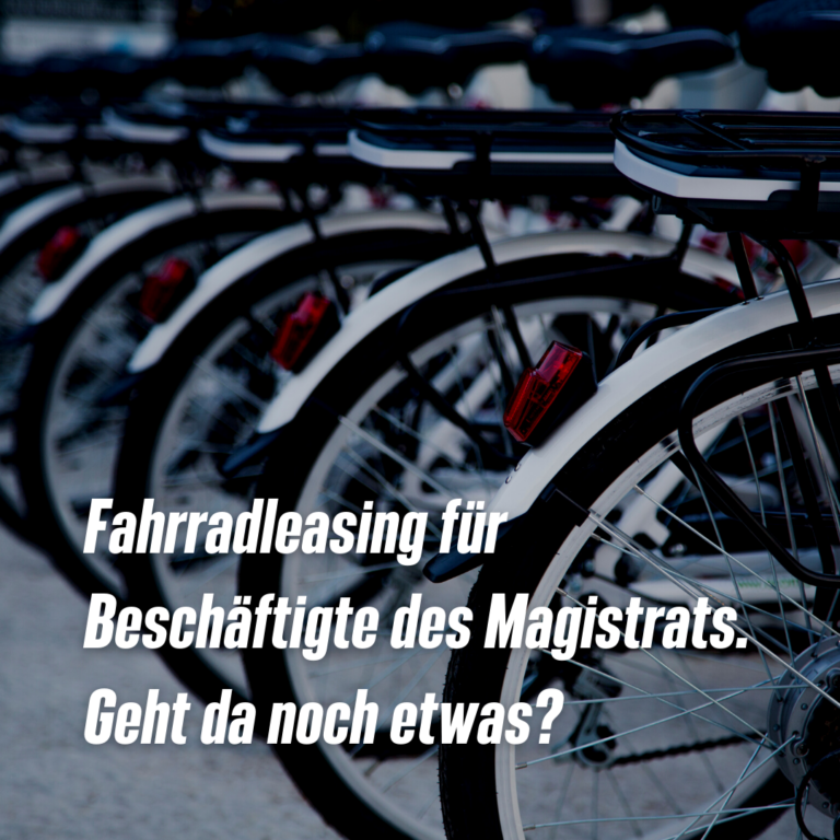 GRÜNE PP: Fahrradleasing für Beschäftigte des Magistrats. Geht da noch etwas?