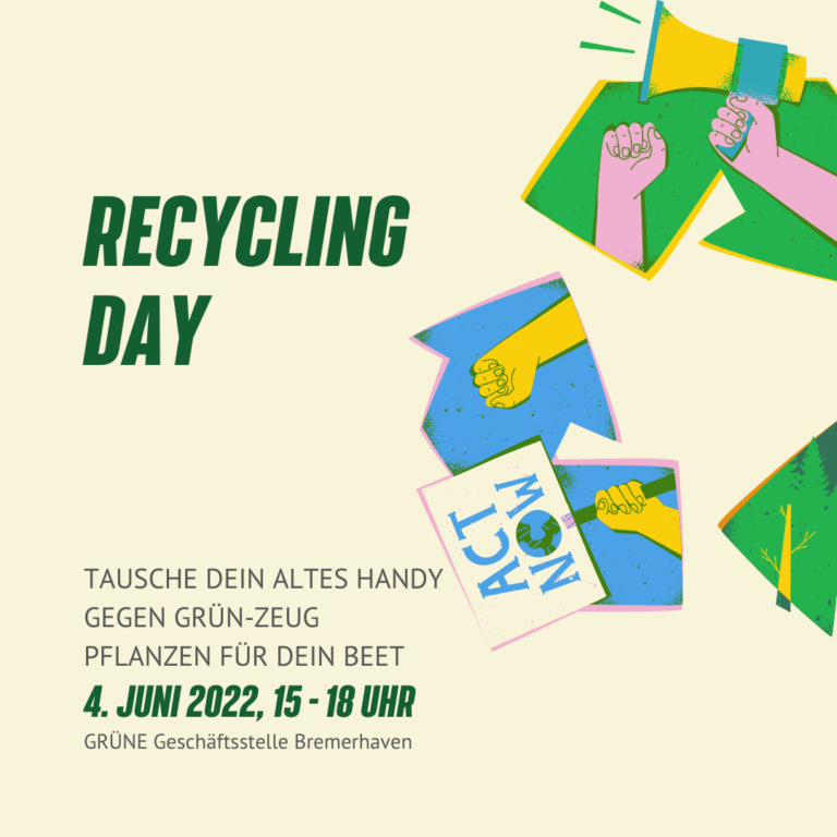 Recycling Day – Dein altes Handy gegen GRÜN-Zeug