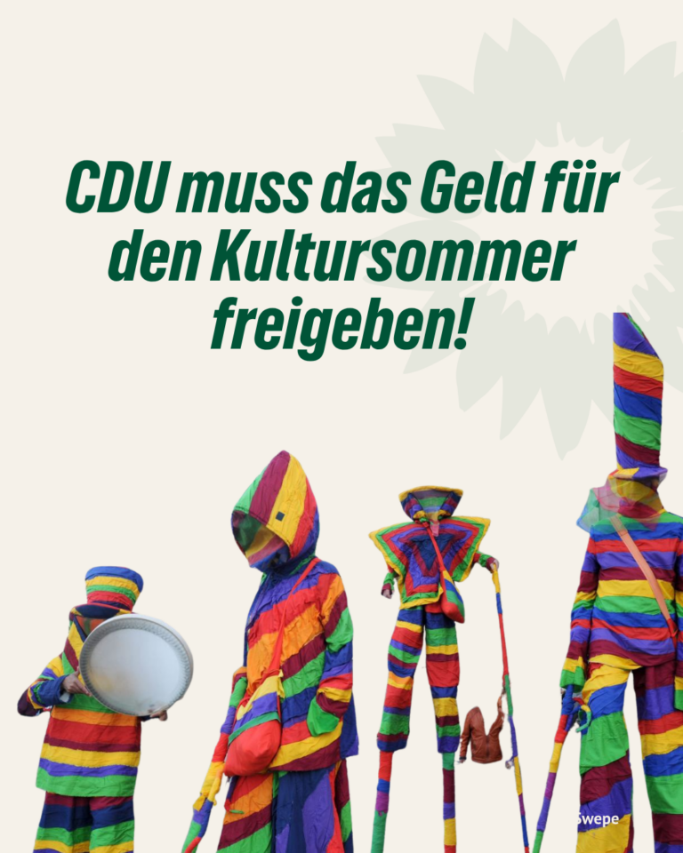 CDU muss das Geld für den Kultursommer freigeben!