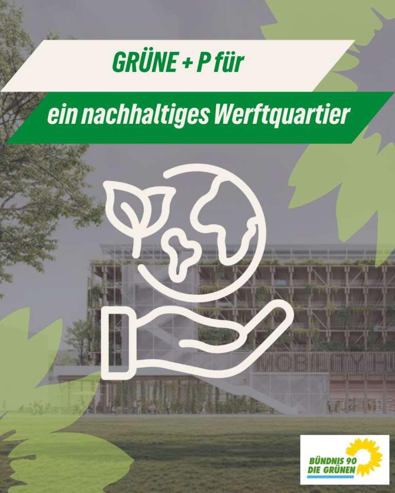 GRÜNE + P für ein nachhaltiges Werftquartier 